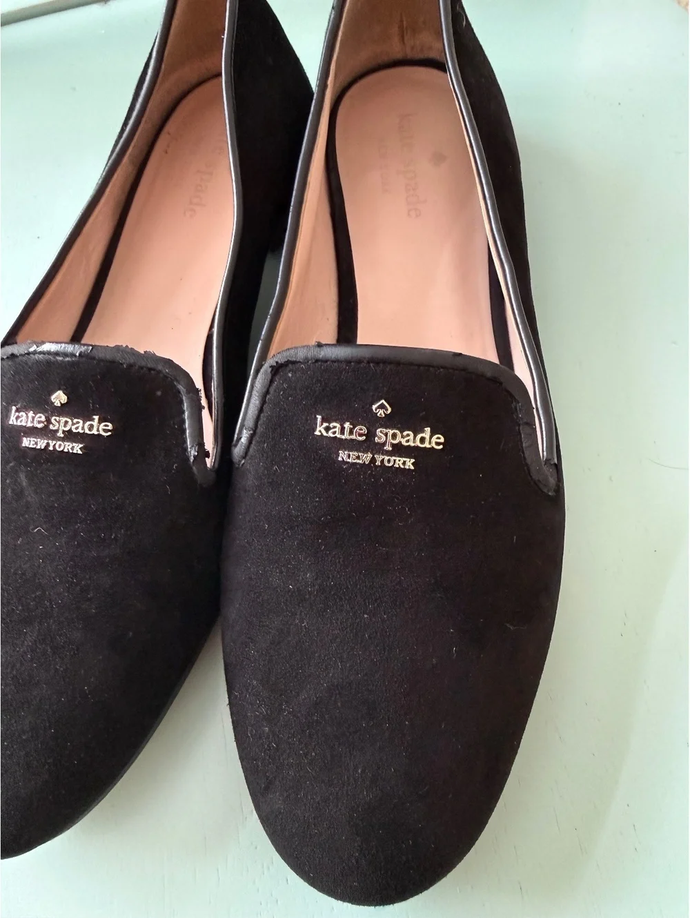 Kate Spade New York Claudia Black Leather Loafers Size 9.5B